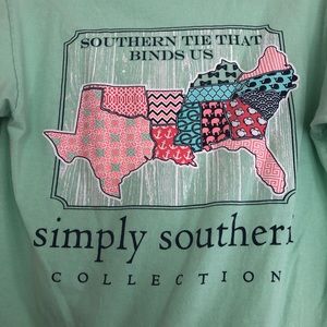 Simply southern tshirt size small mint green